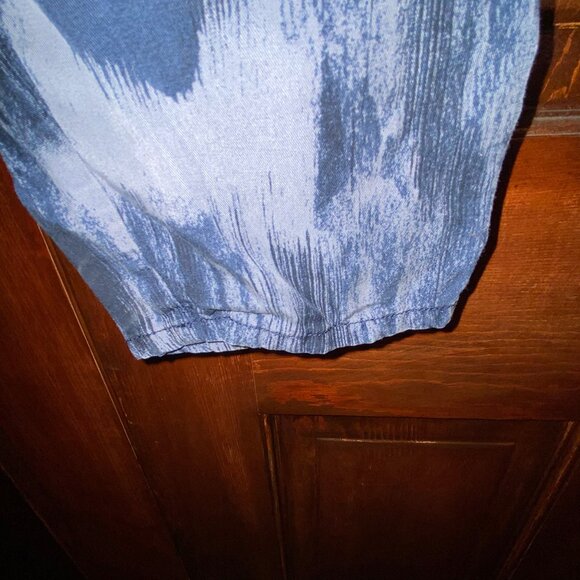 GAP Blue Acid Wash Tie Dye Pants with Elastic / Drawstring Waist, Medium NWOT - Picture 5 of 16